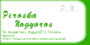 piroska mogyoros business card